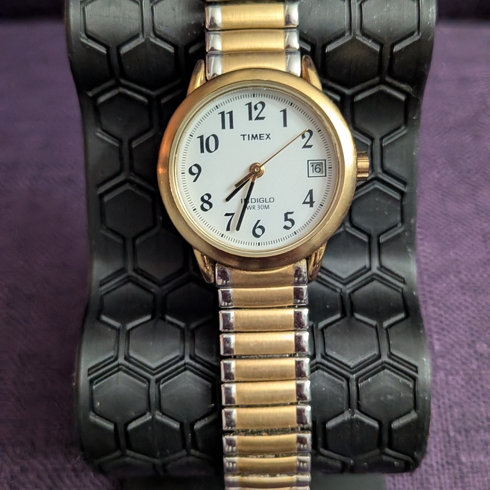 Timex Gold and Silver Indiglo Smartwatch